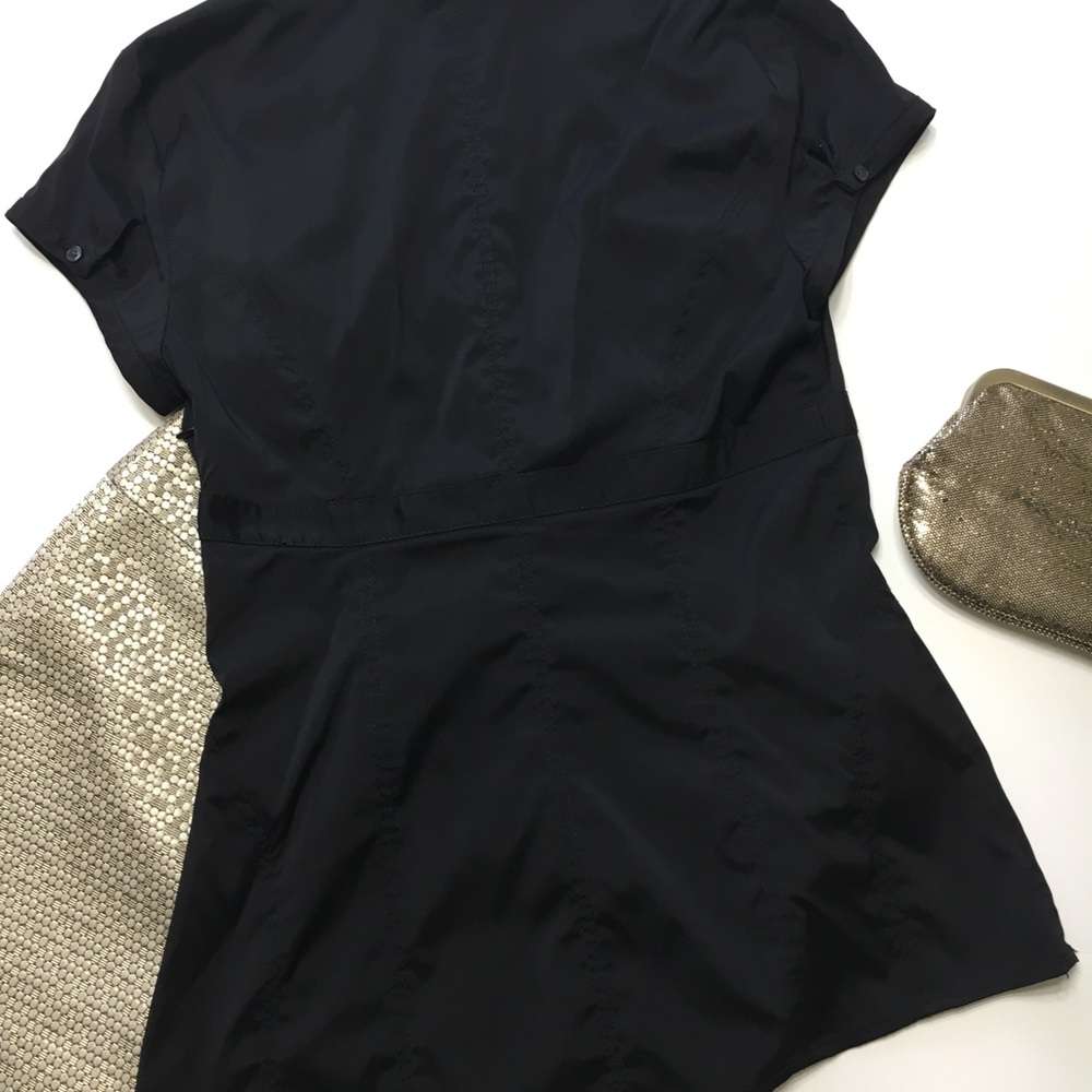 Express Stretch Black Blouse with Buckle, sz XS - Picture 7 of 8